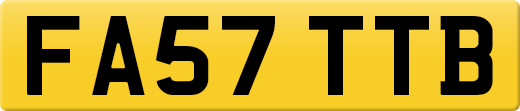 FA57 TTB private number plate